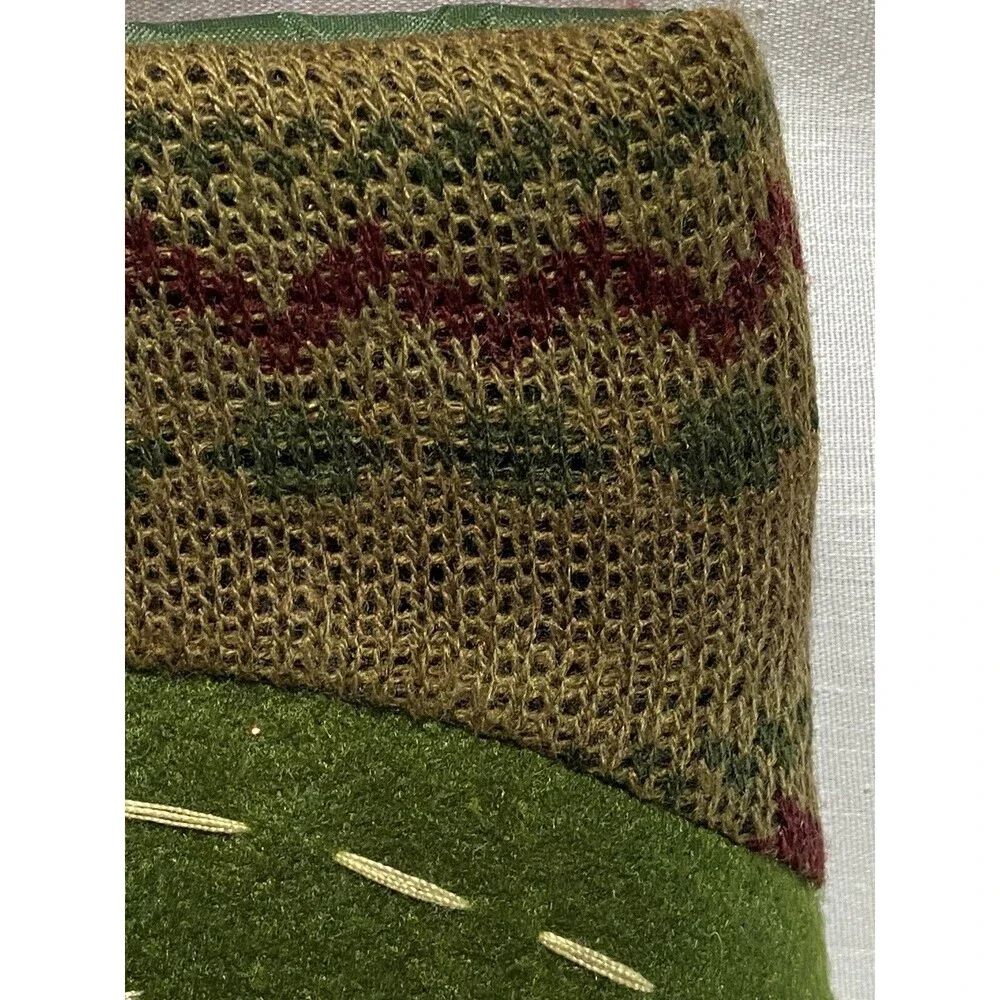 Stocking Christmas Moose with Faux Fur Trim Xmas Decor Candy Bag Sock
